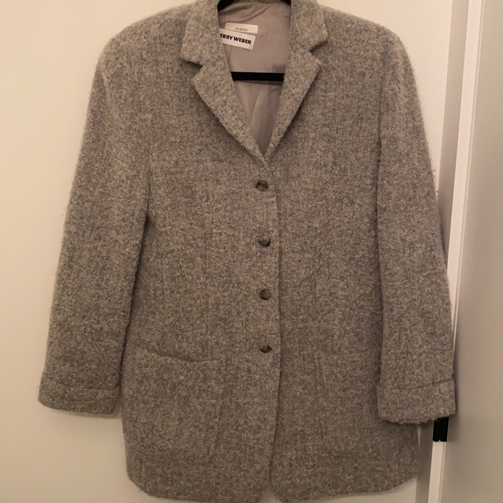 GERRY WEBER Gray Alpaca Wool Blend Jacket/ Coat